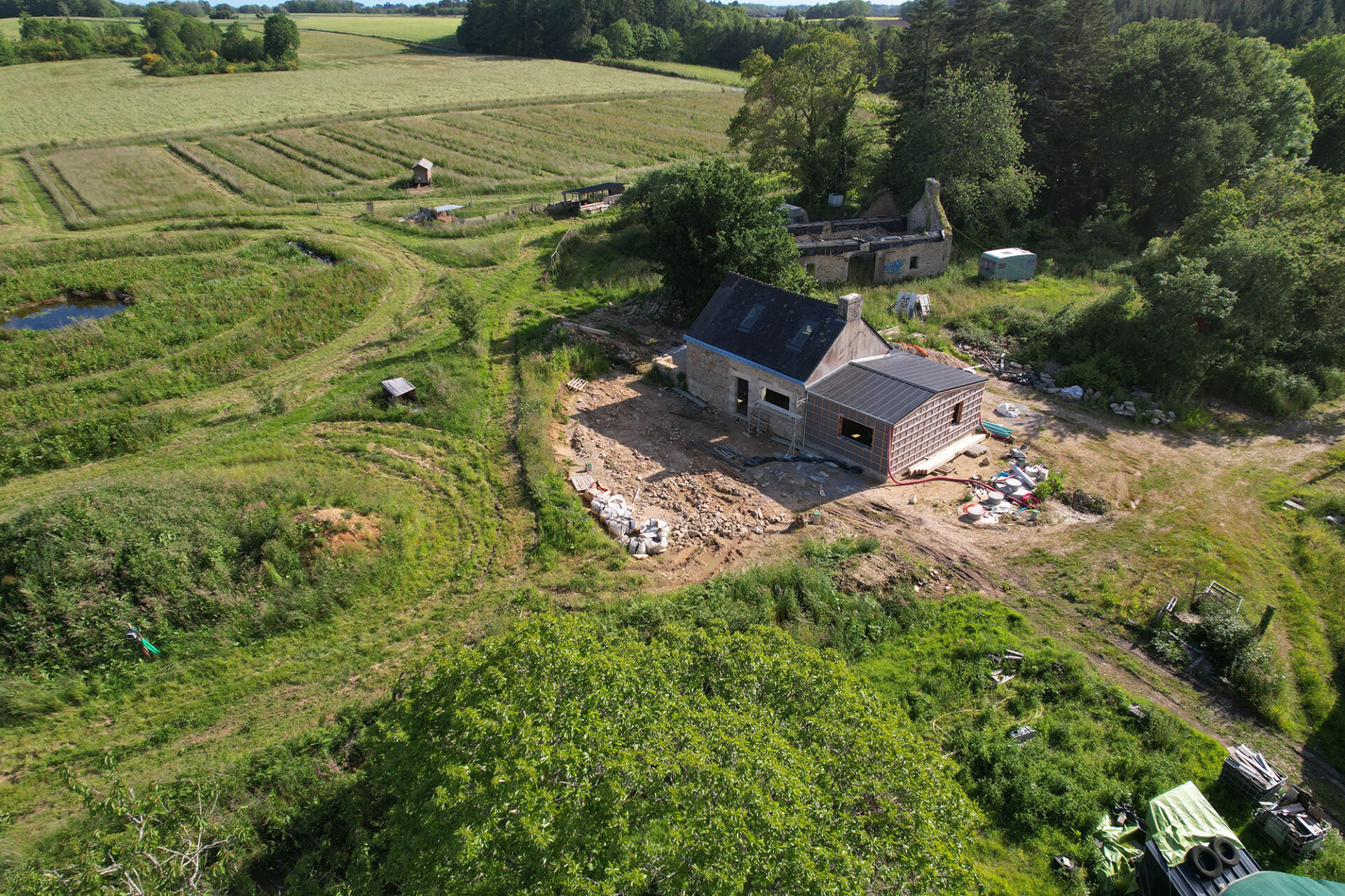 Brangoulo vu du ciel à l'hiver 2023-2024